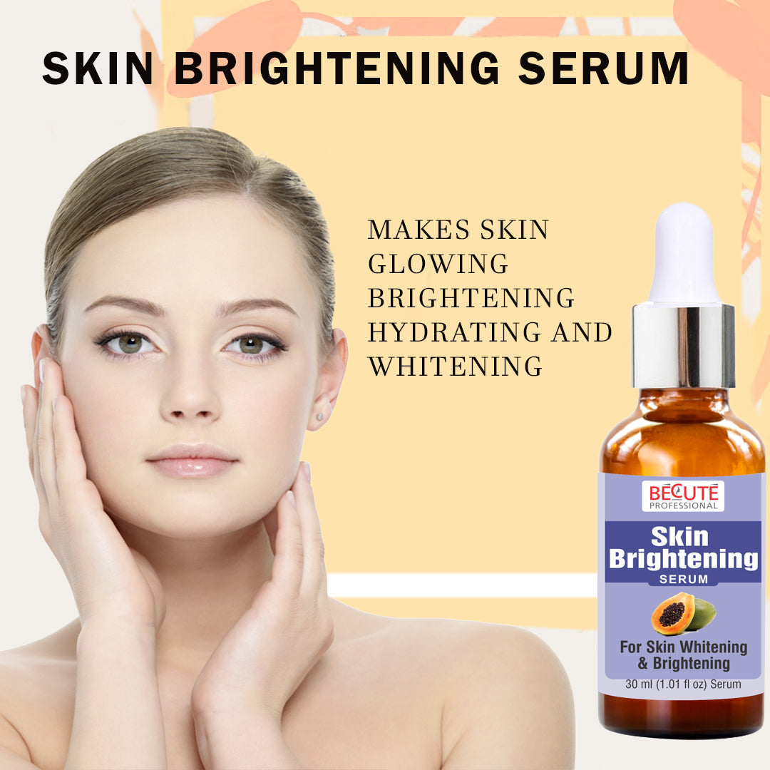 BECUTE Professional® Skin Brightening Serum with Papaya Extract for Dark Spots & Pigmentation - Pack of 2 Pcs, 60 mL
