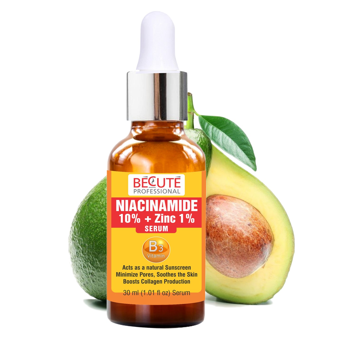 BECUTE Professional®10% Niacinamide with Zinc Face Serum for Acne Marks & Reduce Hyperpigmentation 30 mL