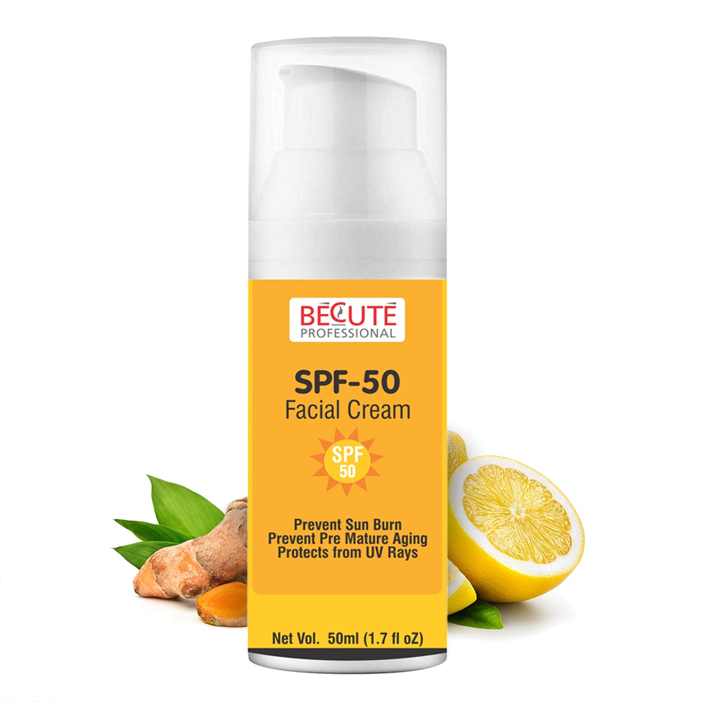 BECUTE Professional® SPF 50 Facial Cream Gel for Open Pores & Oily Skin 50 mL