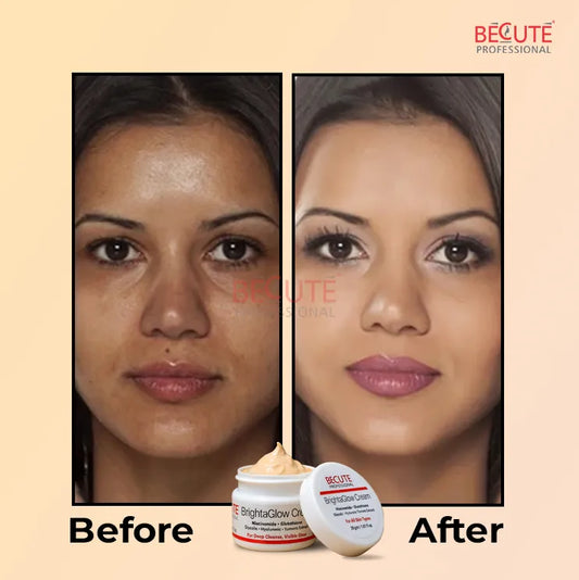 BECUTE Professional® BrightaGlow Skin Brightening & Glow Cream | Face Brightening Cream for Glowing & Even-Toned Skin