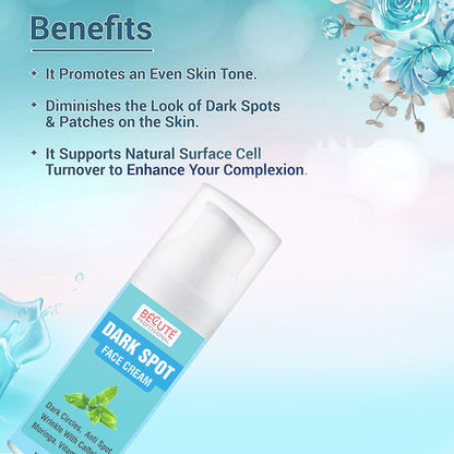 BECUTE Professional® Dark Spot Face Cream+Skin Brightening Serum - Combo Pack, 80 mL
