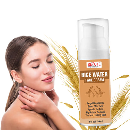 BECUTE Professional® Rice Water Face Cream for Target Dark Spots & Evens Skin Tone 50 mL