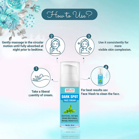 BECUTE Professional® Dark Spot Face Cream+Skin Brightening Serum - Combo Pack, 80 mL