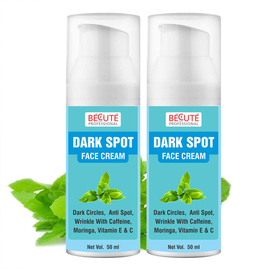 BECUTE Professional® Dark Spot Face Cream with Moringa for Dark Circles & Blemish Removal, Pack of 2 Pcs, 100 mL