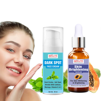 BECUTE Professional® Dark Spot Face Cream+Skin Brightening Serum - Combo Pack, 80 mL