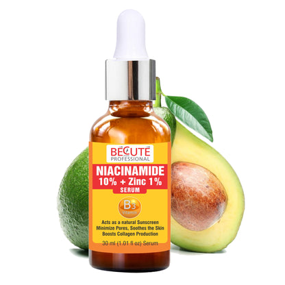 BECUTE Professional®10% Niacinamide with Zinc Face Serum for Acne Marks & Reduce Hyperpigmentation 30 mL
