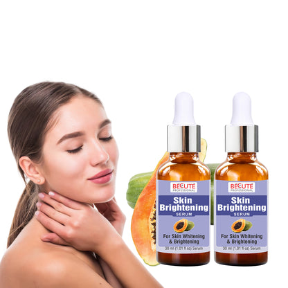 BECUTE Professional® Skin Brightening Serum with Papaya Extract  for Dark Spots & Pigmentation - Pack of 2 Pcs, 60 mL