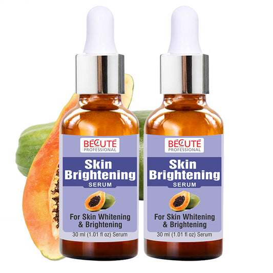 BECUTE Professional® Skin Brightening Serum with Papaya Extract  for Dark Spots & Pigmentation - Pack of 2 Pcs, 60 mL
