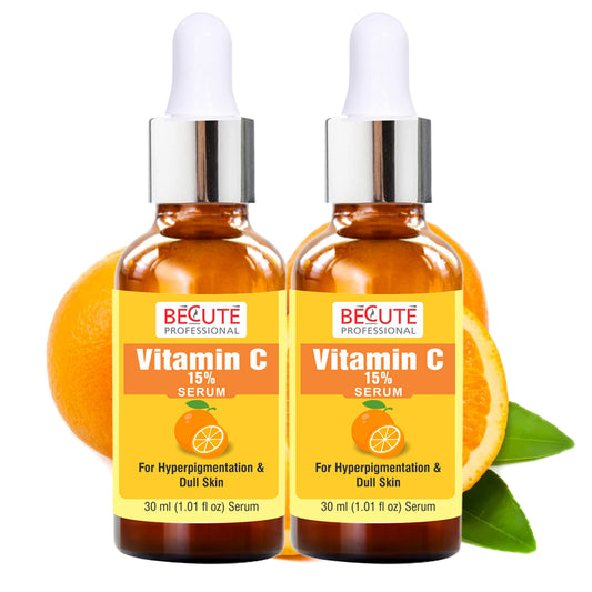 BECUTE Professional® Vitamin C Face Serum for Natural Glowing Skin - Pack of 2 Pcs, 60 mL